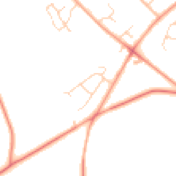 Daytime road noise heatmap for RG7 3QL