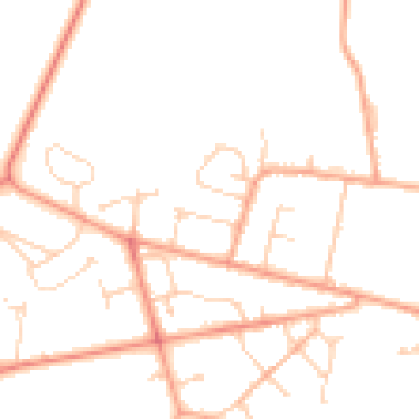 Daytime road noise heatmap for RG7 3SA