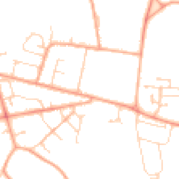Daytime road noise heatmap for RG7 3SW