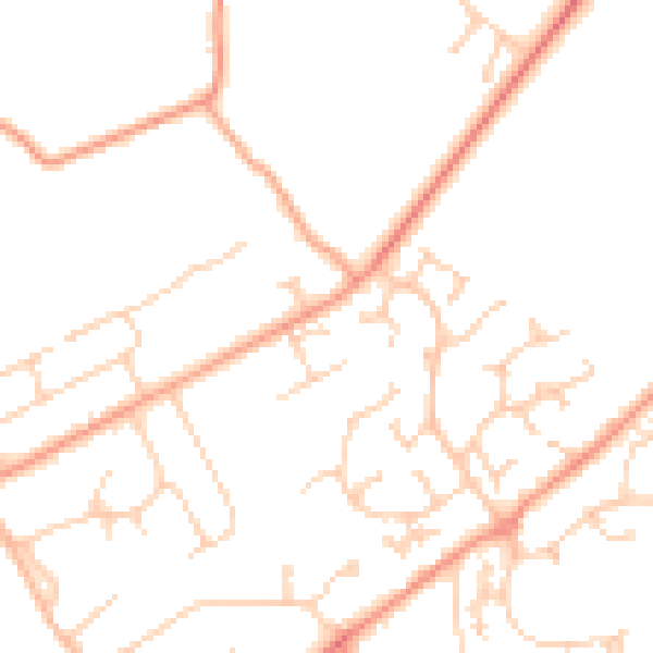 Daytime road noise heatmap for RG7 3UN