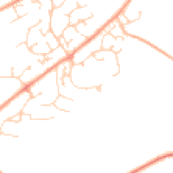 Daytime road noise heatmap for RG7 3YX
