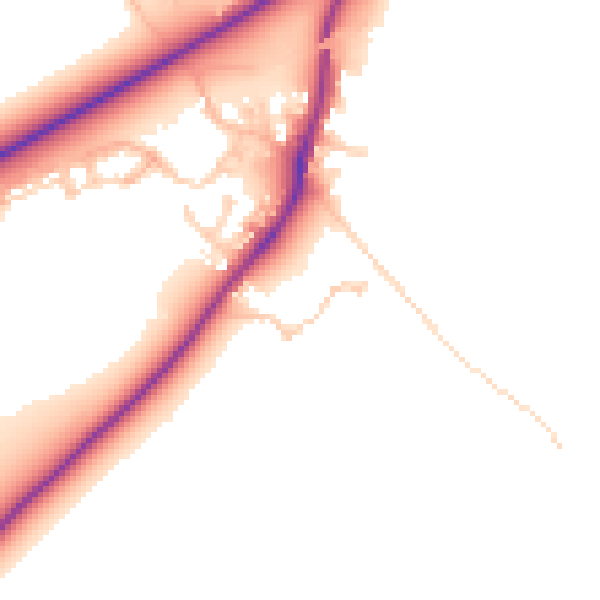 Daytime road noise heatmap for RG7 4GU