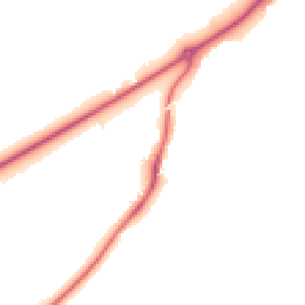 Night-time road noise heatmap for RG7 4JJ