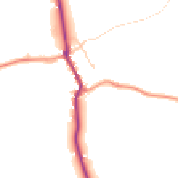 Daytime road noise heatmap for RG7 4LS