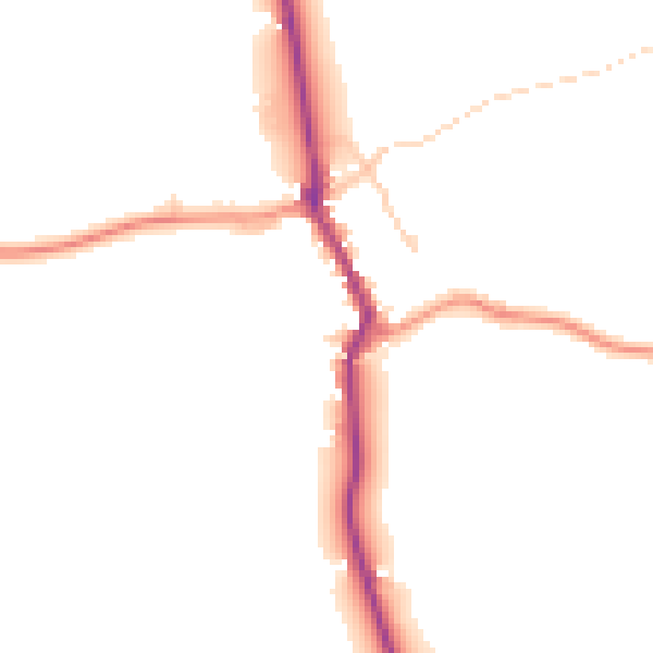 Daytime road noise heatmap for RG7 4LU