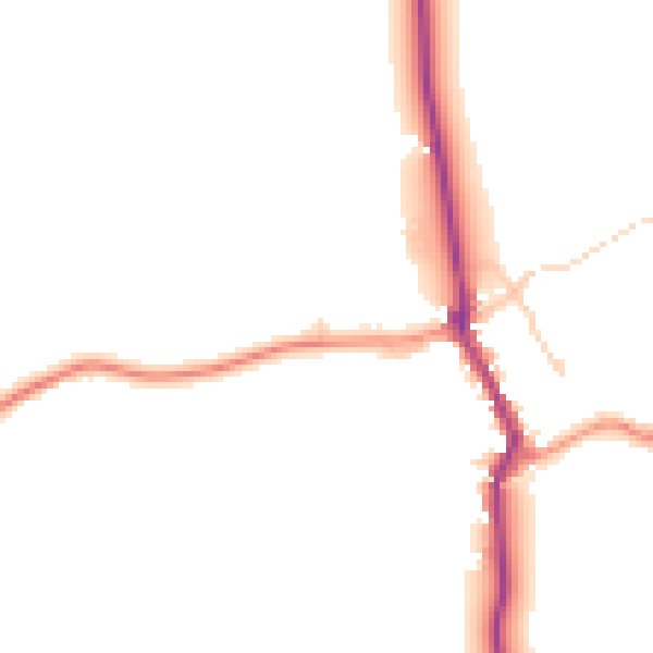Daytime road noise heatmap for RG7 4NL