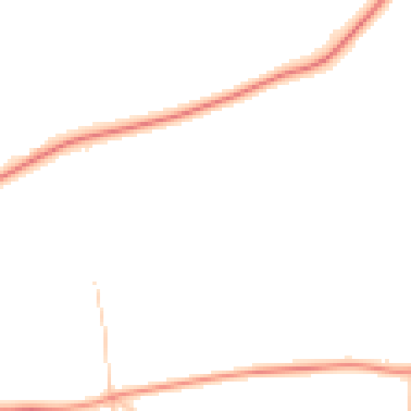 Daytime road noise heatmap for RG7 4PY