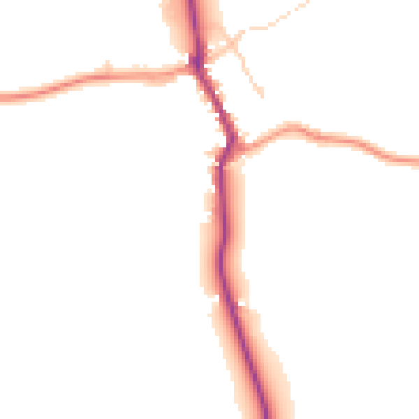 Daytime road noise heatmap for RG7 4QY