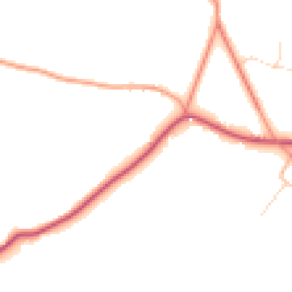 Daytime road noise heatmap for RG7 4RL