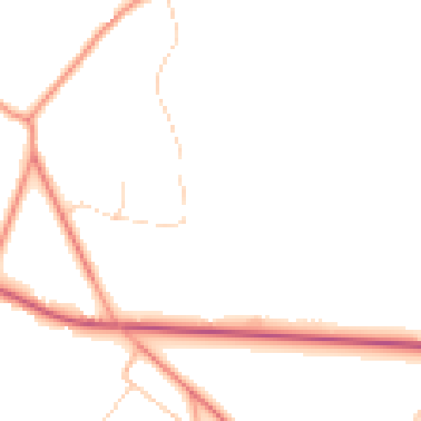 Daytime road noise heatmap for RG7 4RY