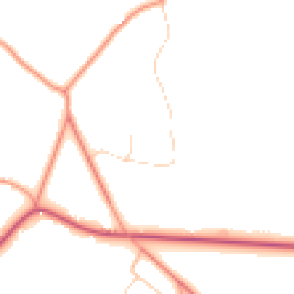 Daytime road noise heatmap for RG7 4RZ
