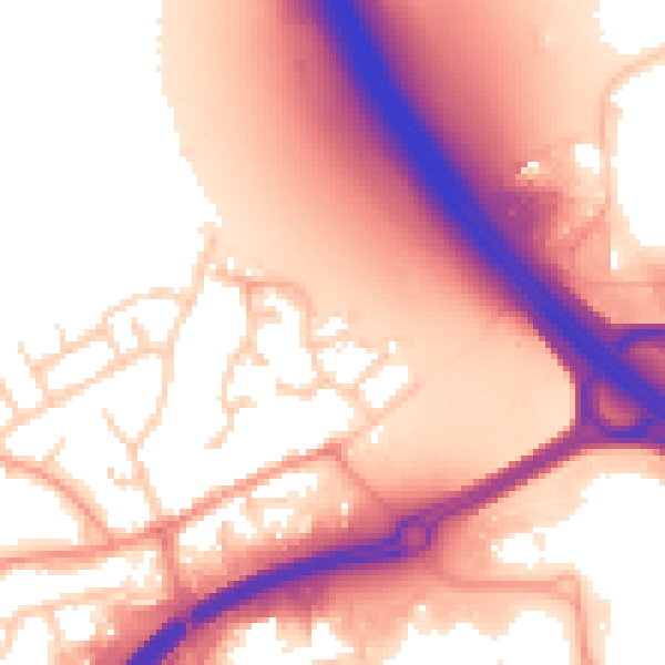 Daytime road noise heatmap for RG7 5AF