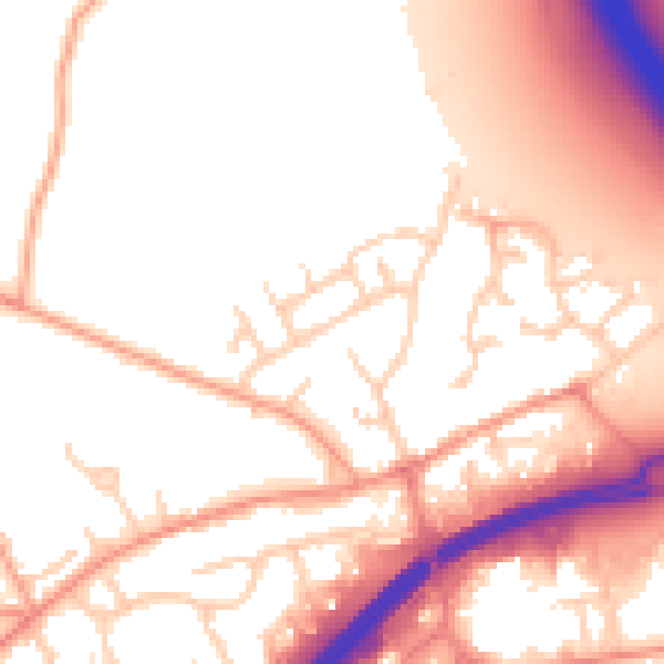 Daytime road noise heatmap for RG7 5AY