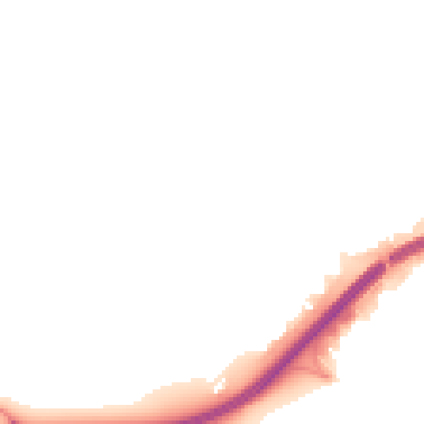 Night-time road noise heatmap for RG7 5BF