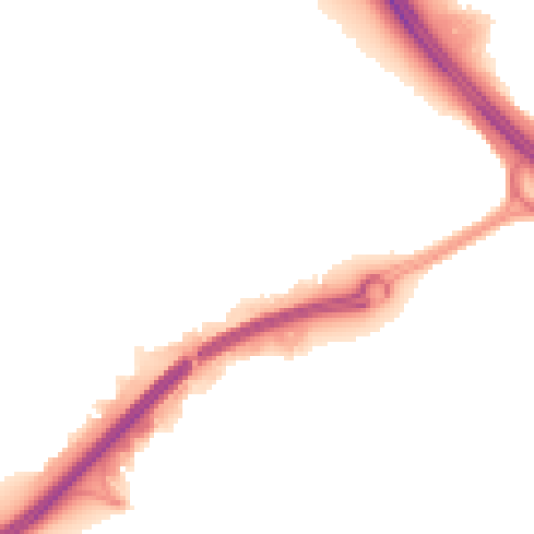 Night-time road noise heatmap for RG7 5FP