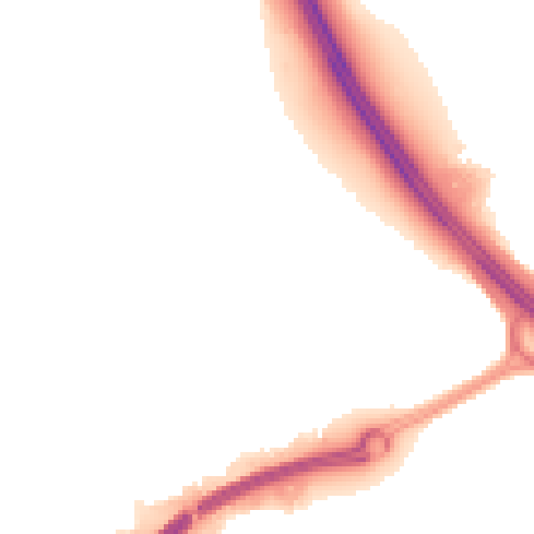 Night-time road noise heatmap for RG7 5QN