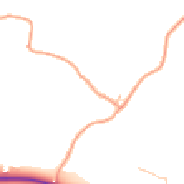 Daytime road noise heatmap for RG7 5UL