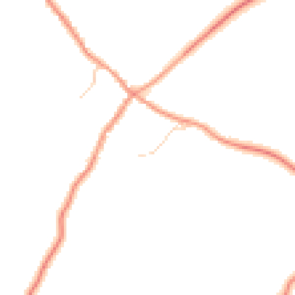 Daytime road noise heatmap for RG7 6AS