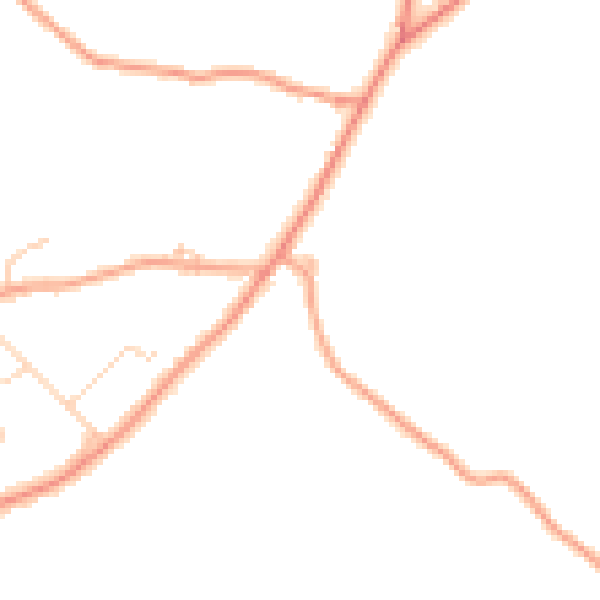 Daytime road noise heatmap for RG7 6HT