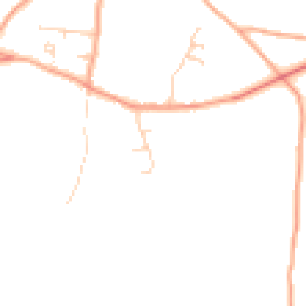 Daytime road noise heatmap for RG7 6QL