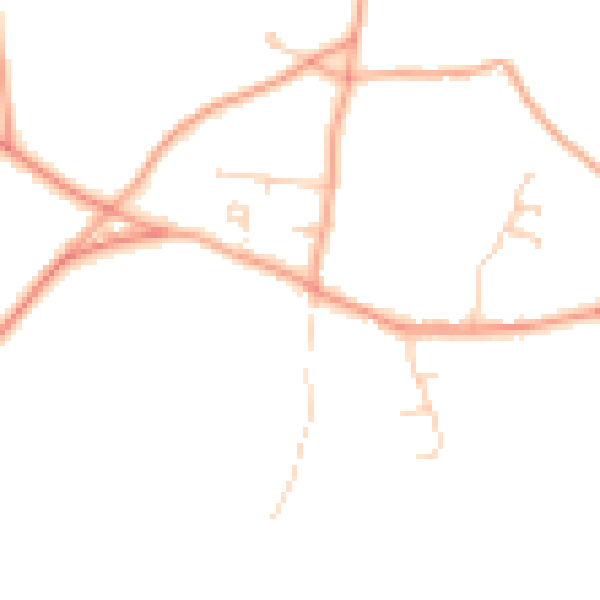 Daytime road noise heatmap for RG7 6QU