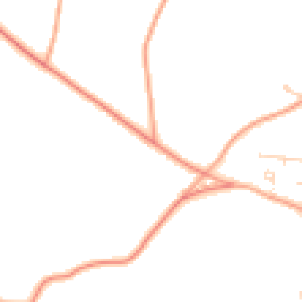 Daytime road noise heatmap for RG7 6SX