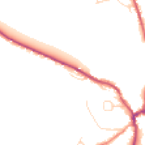 Daytime road noise heatmap for RG8 7BJ