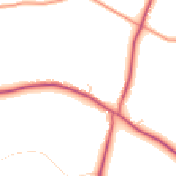 Daytime road noise heatmap for RG8 7QH