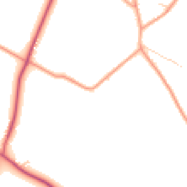Daytime road noise heatmap for RG8 7SU