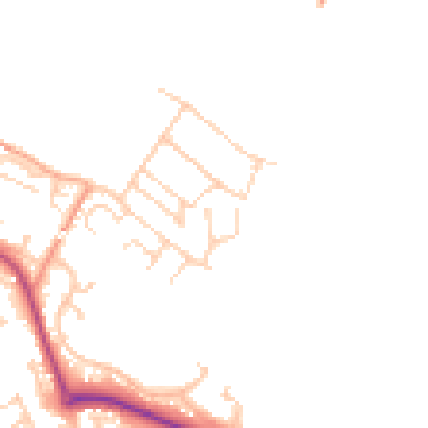 Daytime road noise heatmap for RG8 8AG
