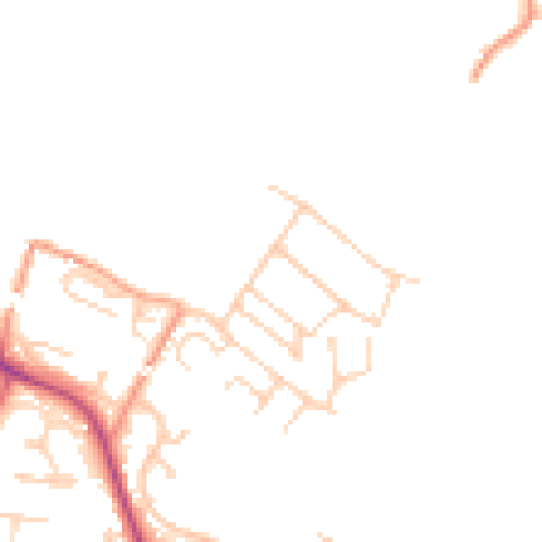 Daytime road noise heatmap for RG8 8BL
