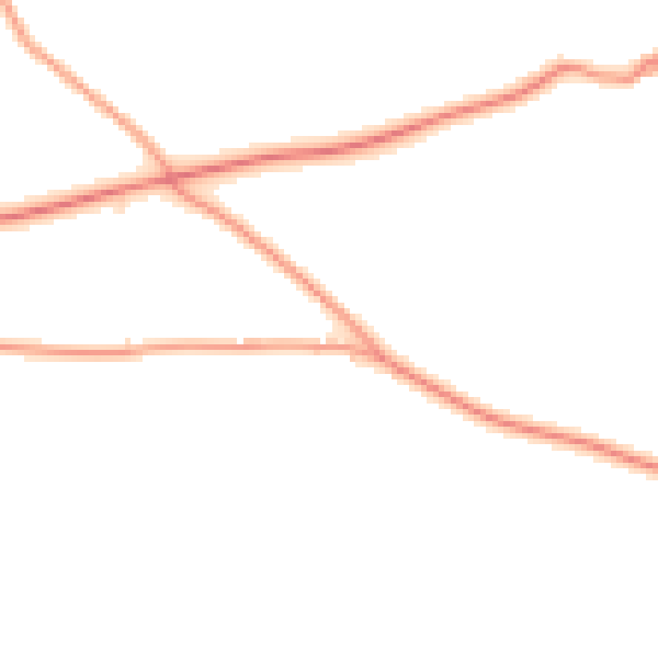 Daytime road noise heatmap for RG8 8PY