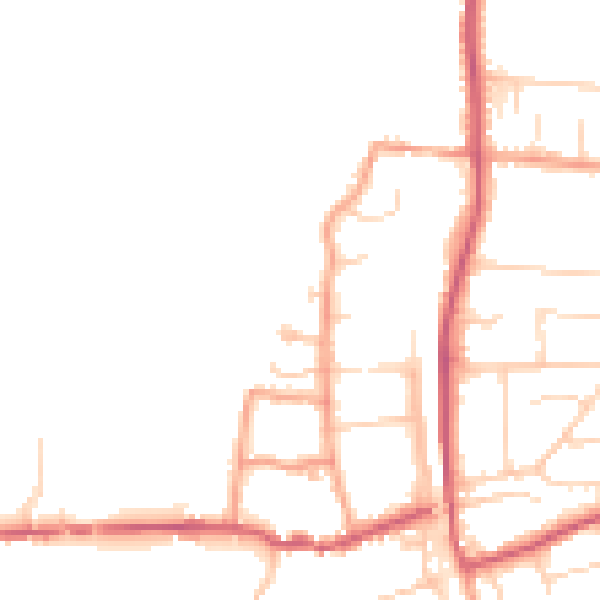 Daytime road noise heatmap for RG8 9BT