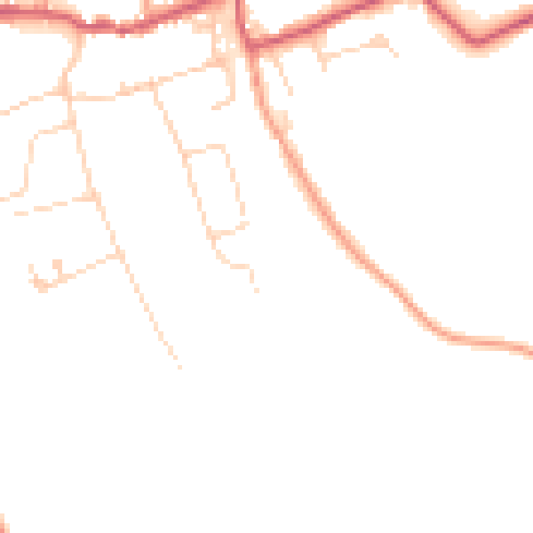 Daytime road noise heatmap for RG8 9EU