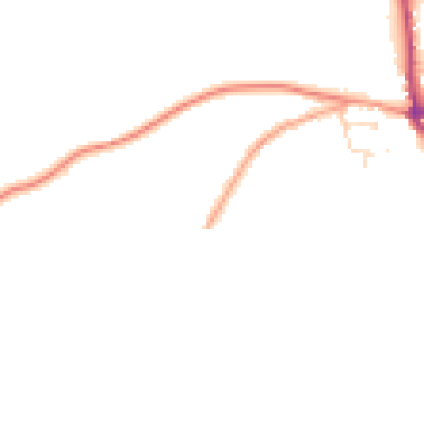 Daytime road noise heatmap for RG8 9RA