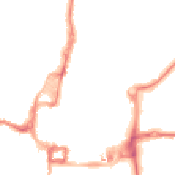 Night-time road noise heatmap for RH10 1DP