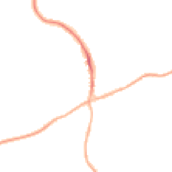 Night-time road noise heatmap for RH10 4NY