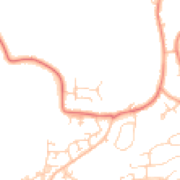 Daytime road noise heatmap for RH11 0GB