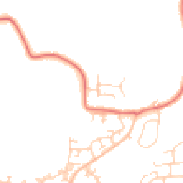 Daytime road noise heatmap for RH11 0GE