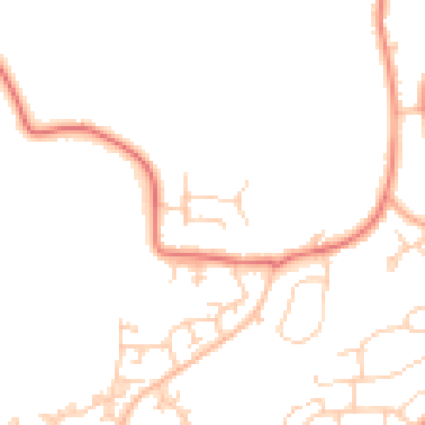 Daytime road noise heatmap for RH11 0GG