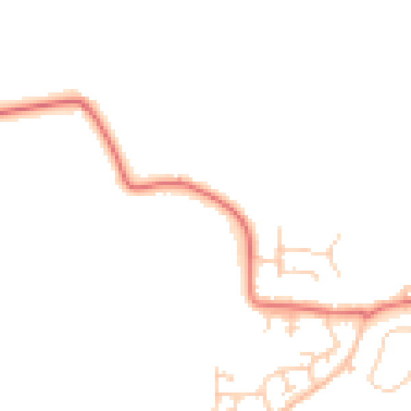 Daytime road noise heatmap for RH11 0LN