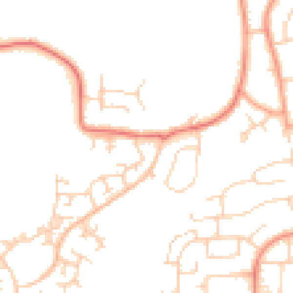 Daytime road noise heatmap for RH11 0PB