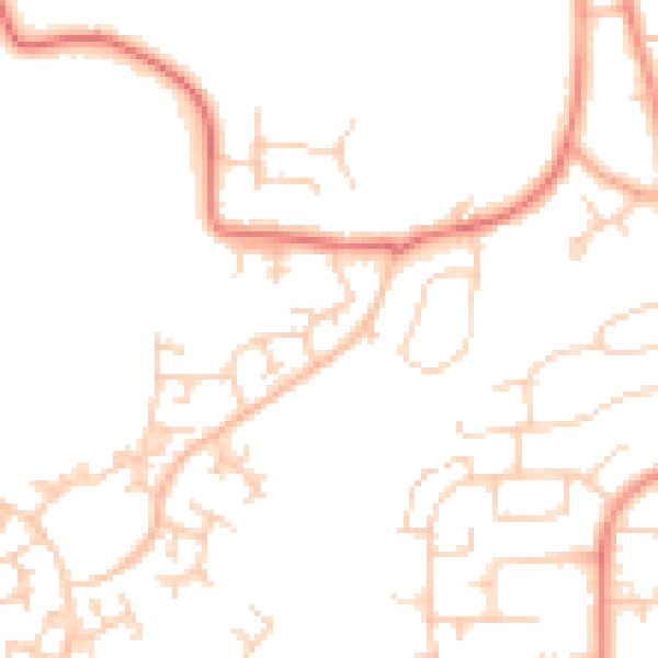 Daytime road noise heatmap for RH11 0PE