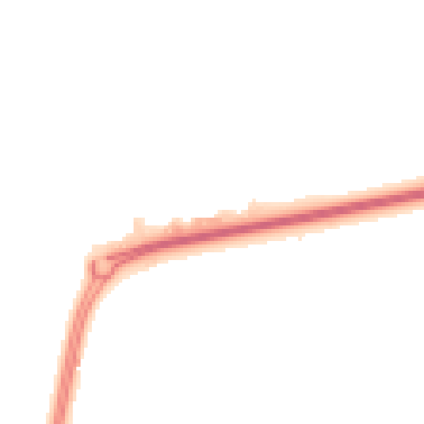 Night-time road noise heatmap for RH11 0PJ