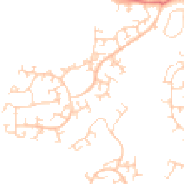 Daytime road noise heatmap for RH11 0PN