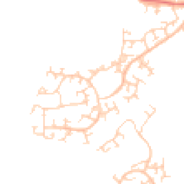 Daytime road noise heatmap for RH11 0SF