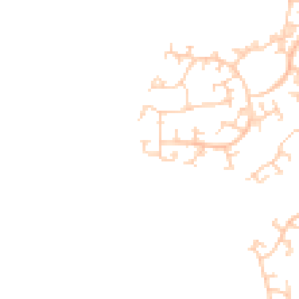 Daytime road noise heatmap for RH11 0SR