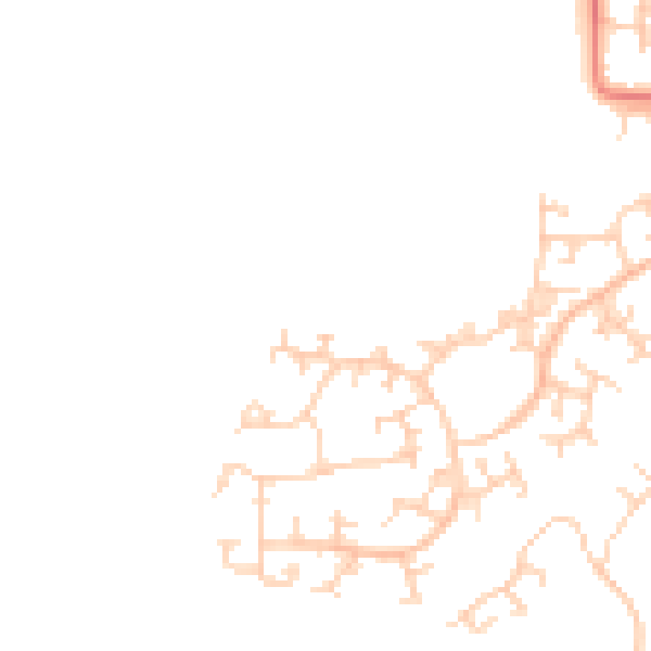 Daytime road noise heatmap for RH11 0UQ