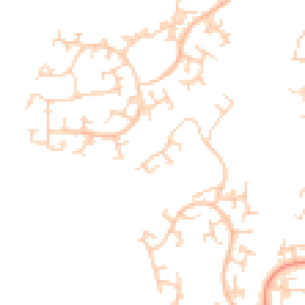 Daytime road noise heatmap for RH11 6BT
