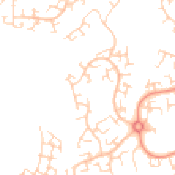 Daytime road noise heatmap for RH11 6DB